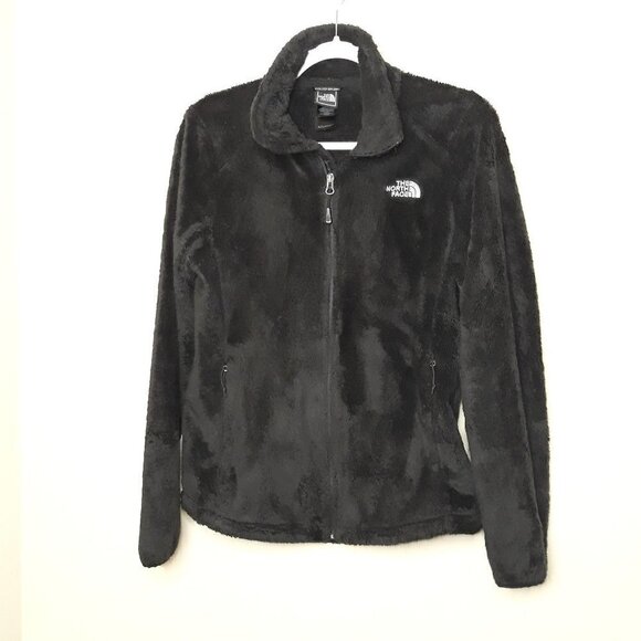 The North Face Black Osito Fleece Full-Zip Jacket M Outdoors Hiking - Picture 1 of 9